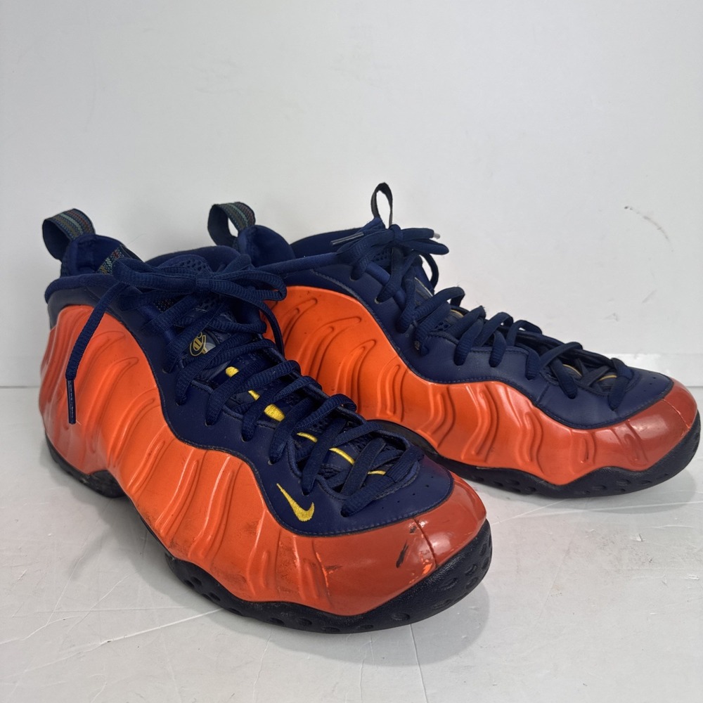 NIKE AIR FOAMPOSITE ONE‎ BLUE VOID RUGGED ORANGE CJ0303 400 SIZE 11 KNICKS